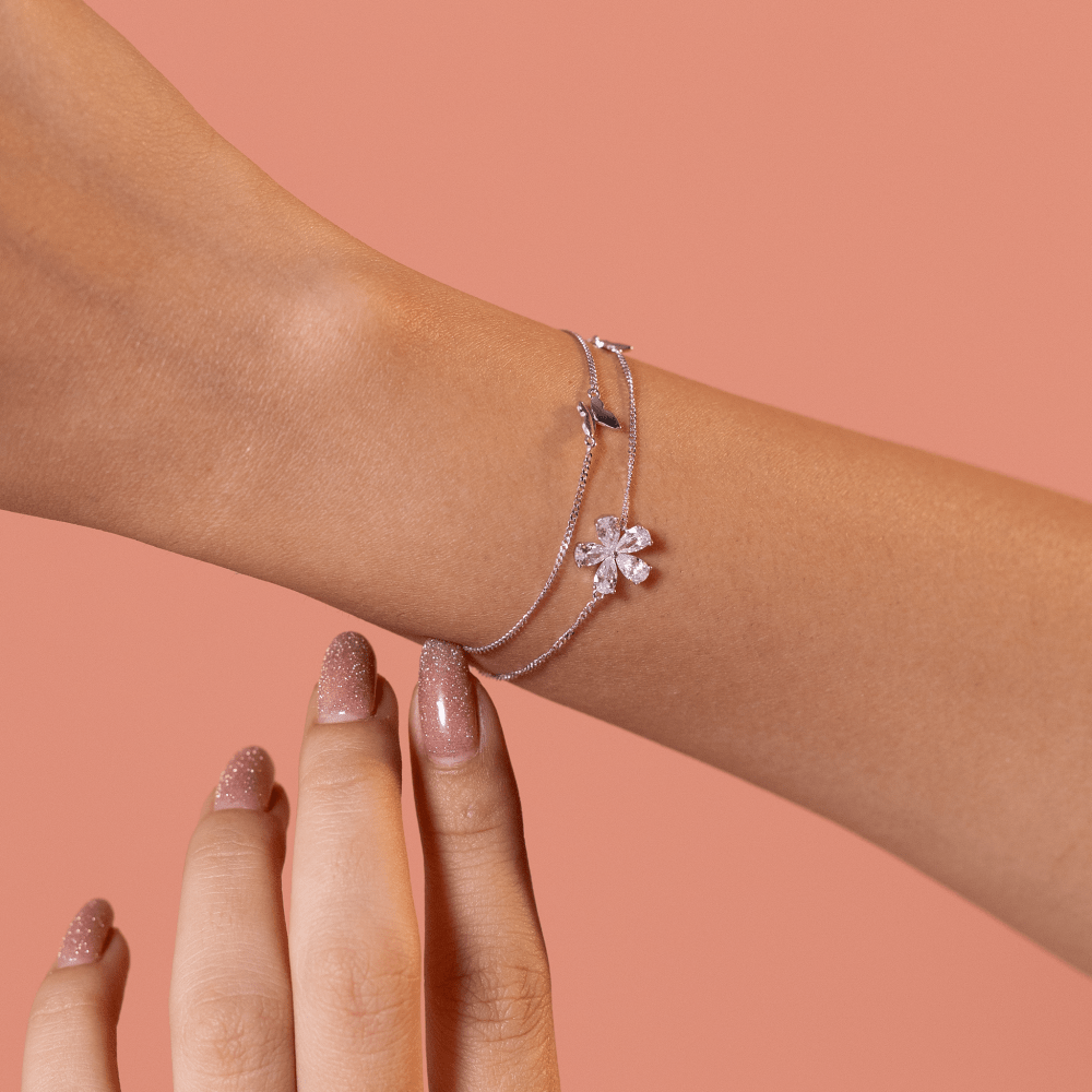 Floral and Butterfly Bracelet - Onira Jewels