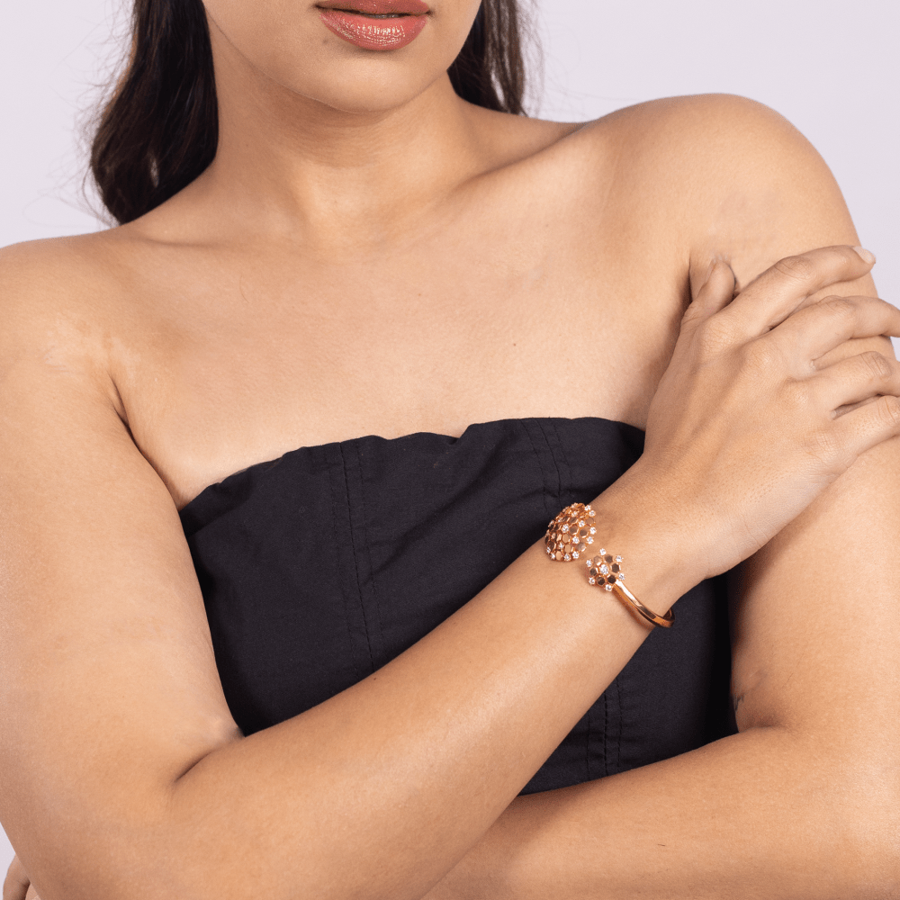 Aurelia Honeycomb Cuff Bracelet - Onira Jewels