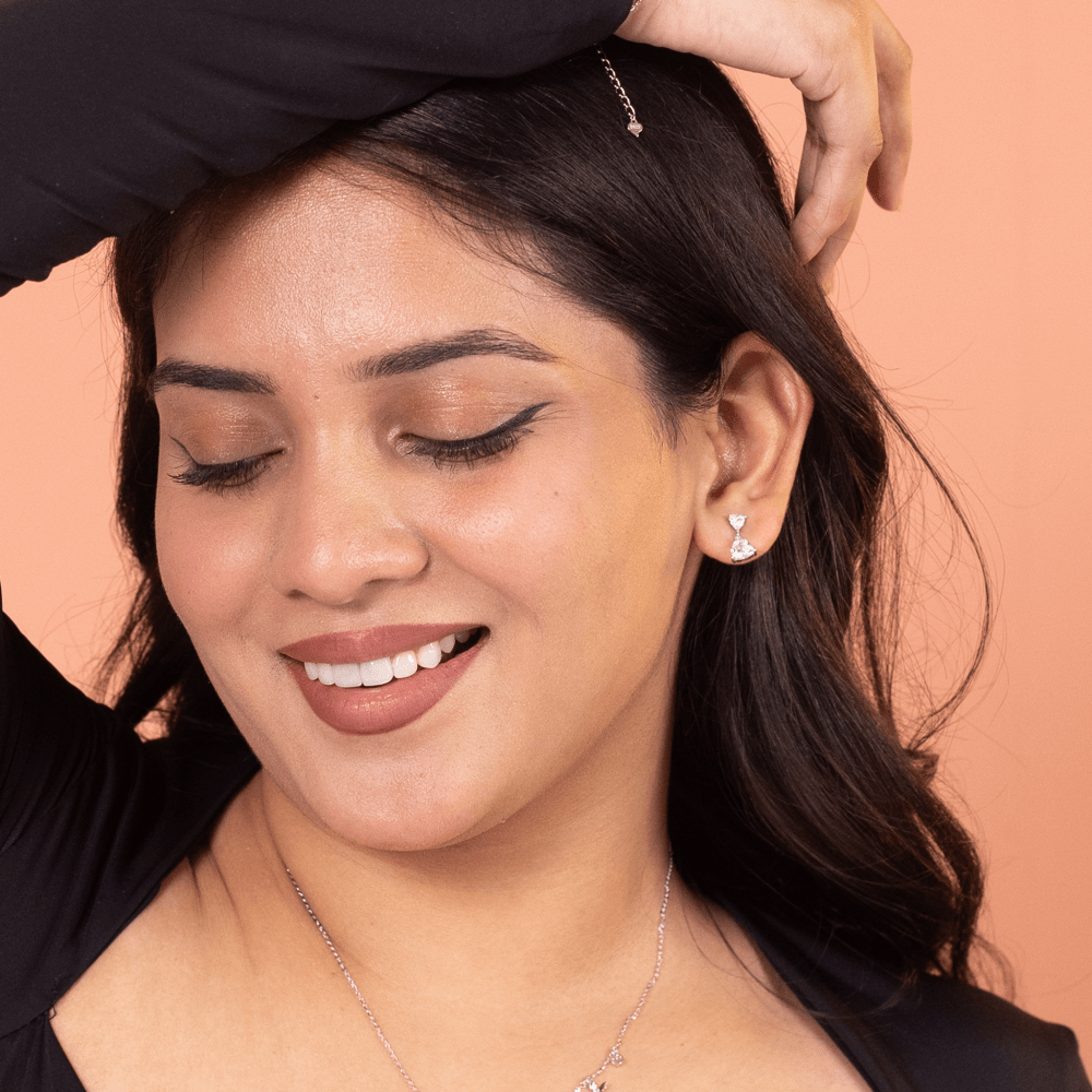 Trillion Drop Stud Earrings - Onira Jewels