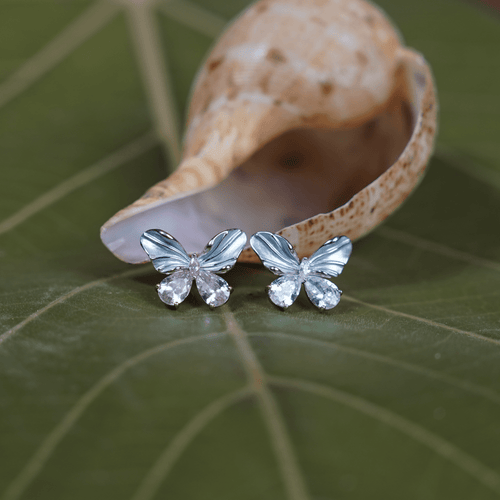 Butterfly Glow Stud Earrings - Onira Jewels