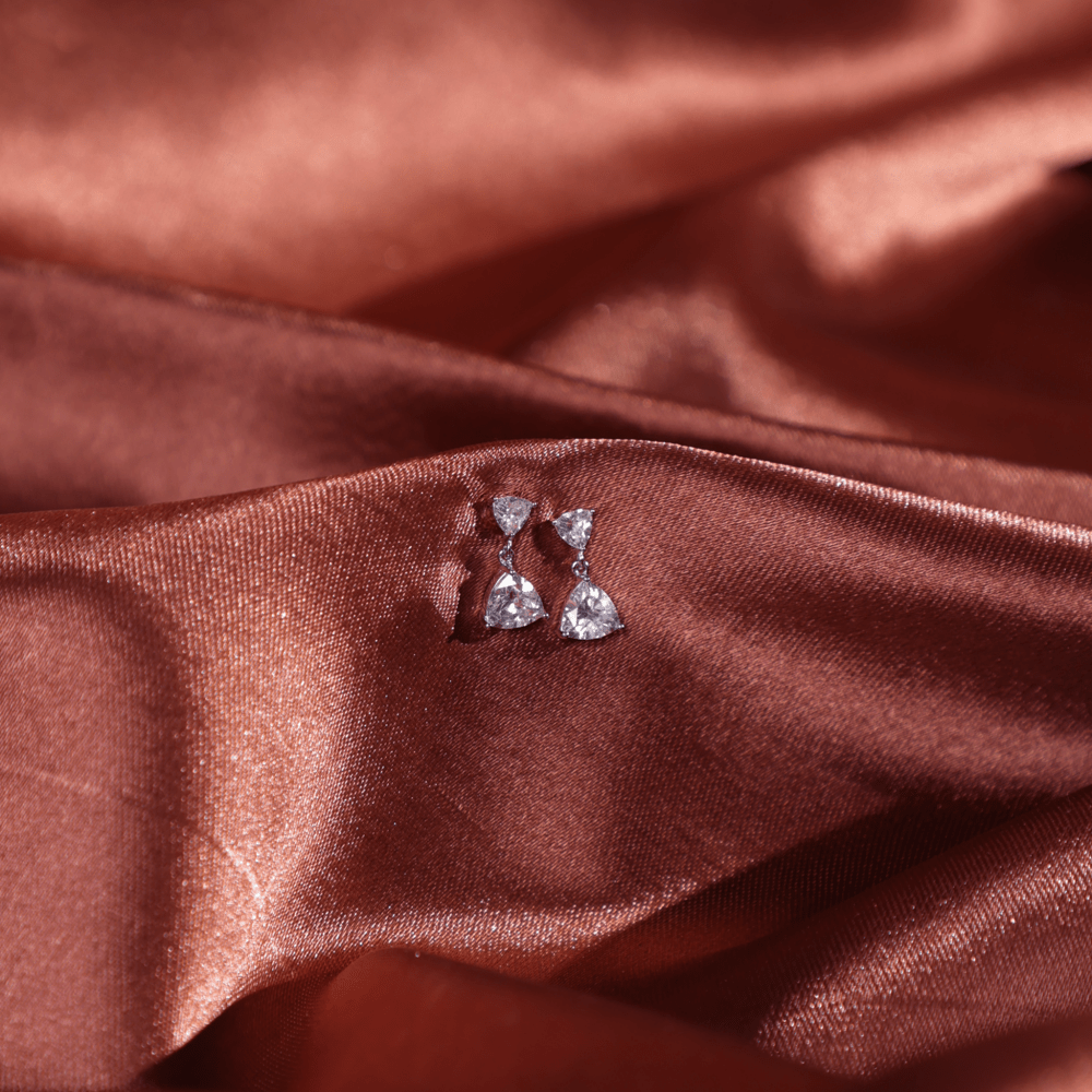 Trillion Drop Stud Earrings - Onira Jewels