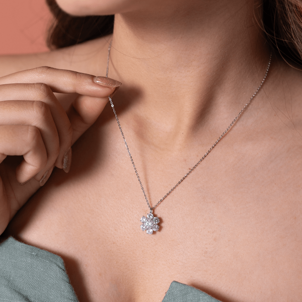 Floral Cluster Necklace - Onira Jewels