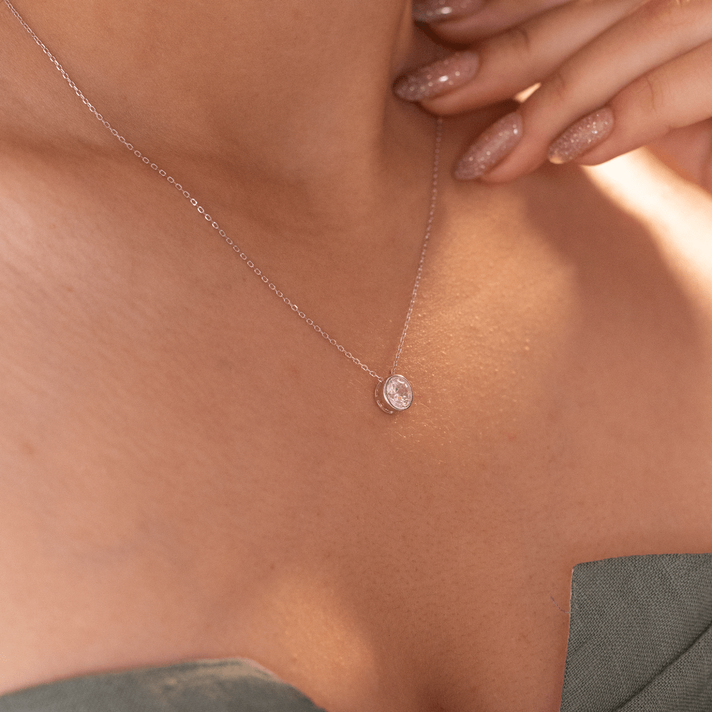 Solitaire Bezel Necklace - Onira Jewels
