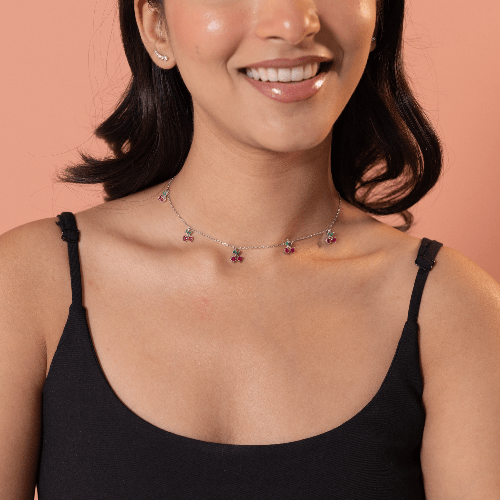 Cherry Blossom Charm Necklace - Onira Jewels