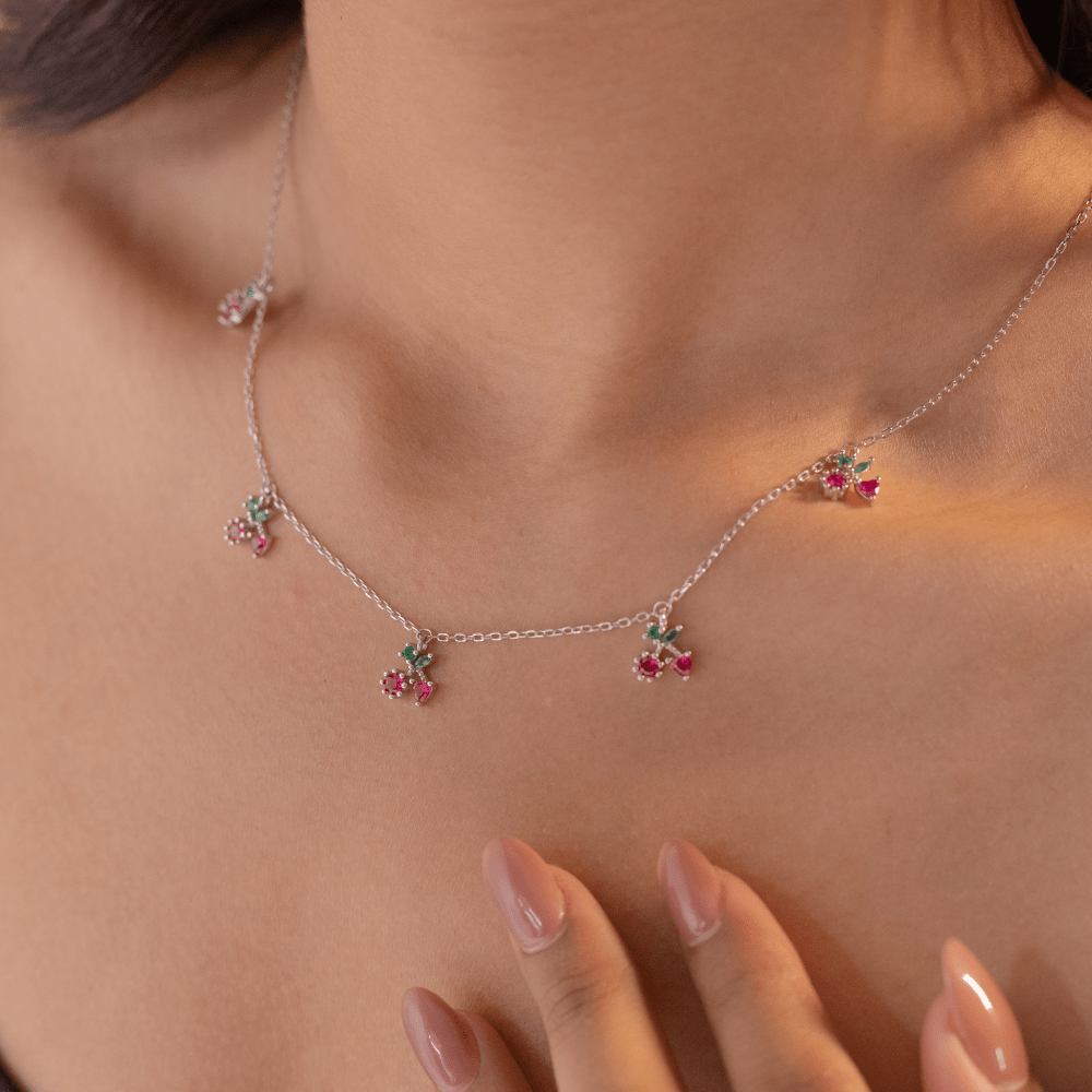 Cherry Blossom Charm Necklace - Onira Jewels