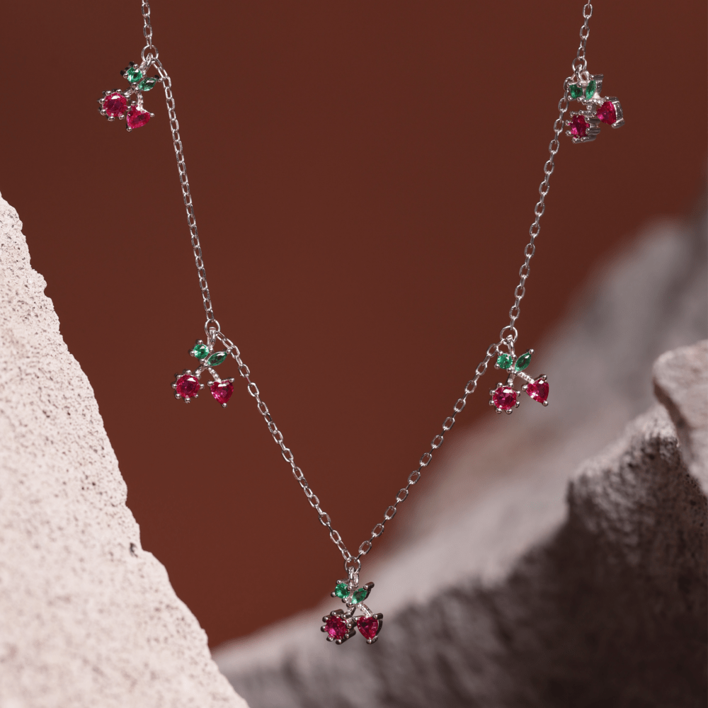 Cherry Blossom Charm Necklace - Onira Jewels