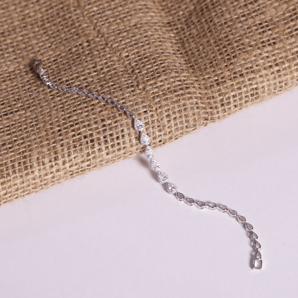 Pear Cut Stone Tennis Bracelet - Onira Jewels