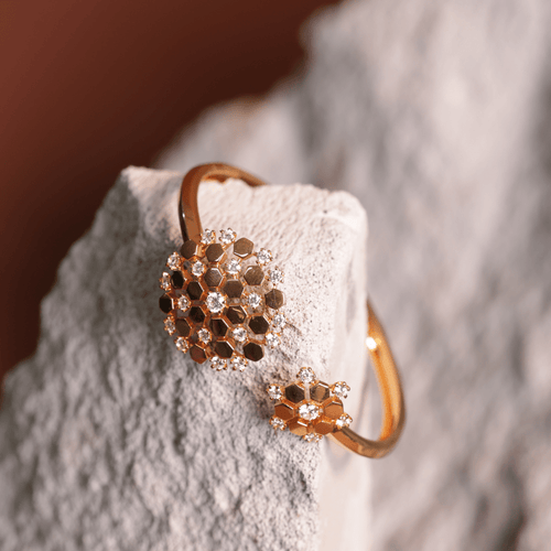Aurelia Honeycomb Cuff Bracelet - Onira Jewels