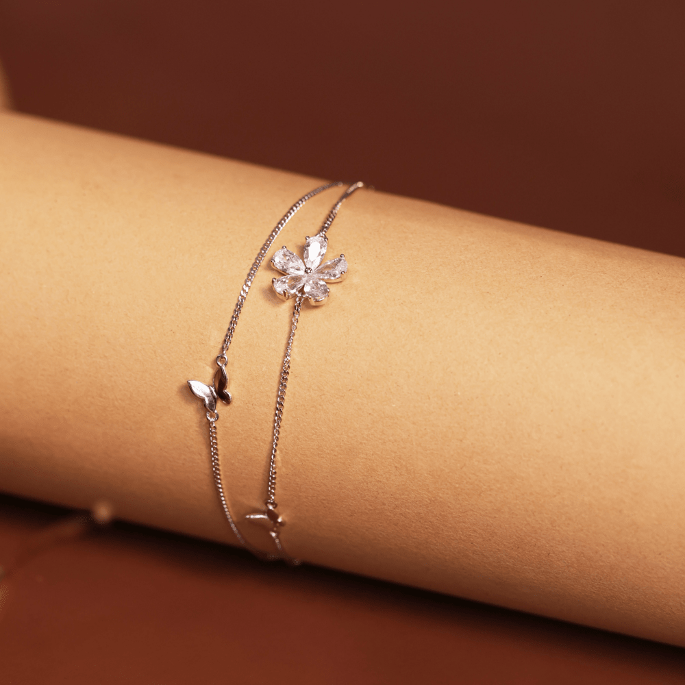 Floral and Butterfly Bracelet - Onira Jewels