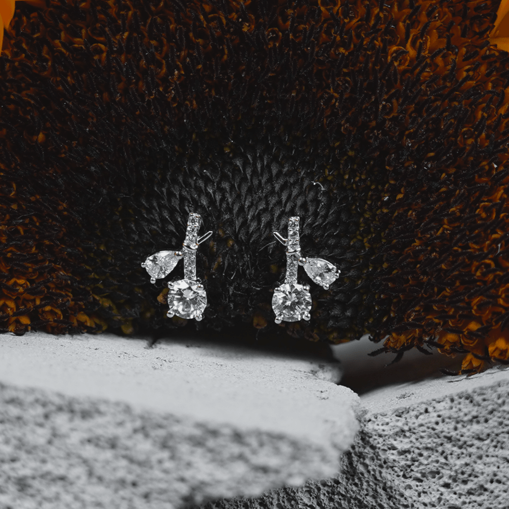 Cherry Sparkle Stud Earrings - Onira Jewels