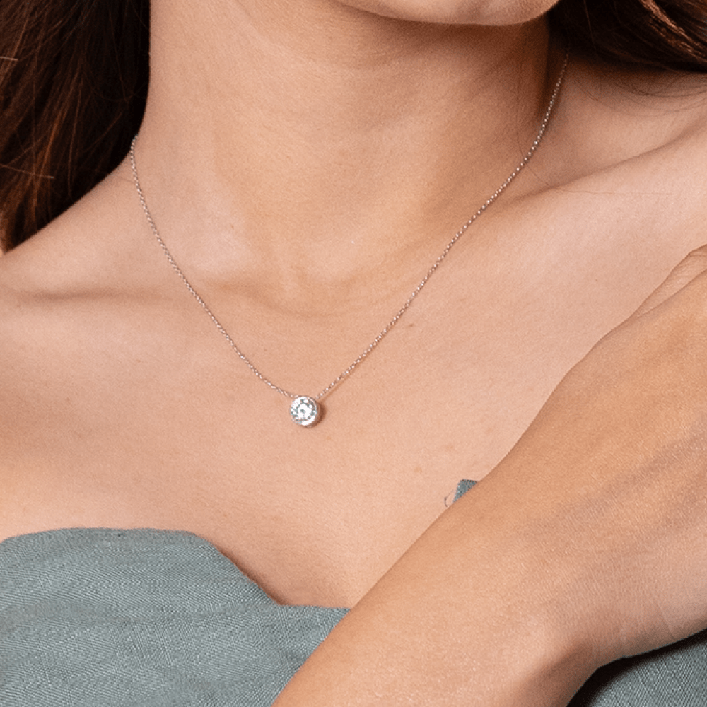 Solitaire Bezel Necklace - Onira Jewels