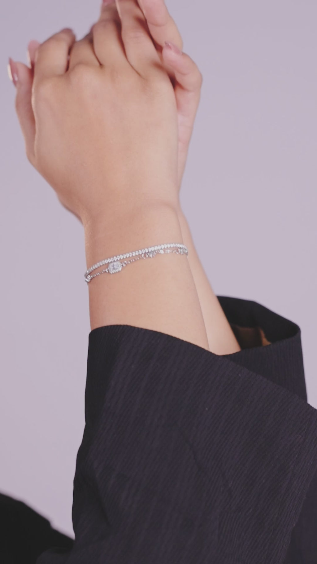 Layered Geometric Charm Bracelet