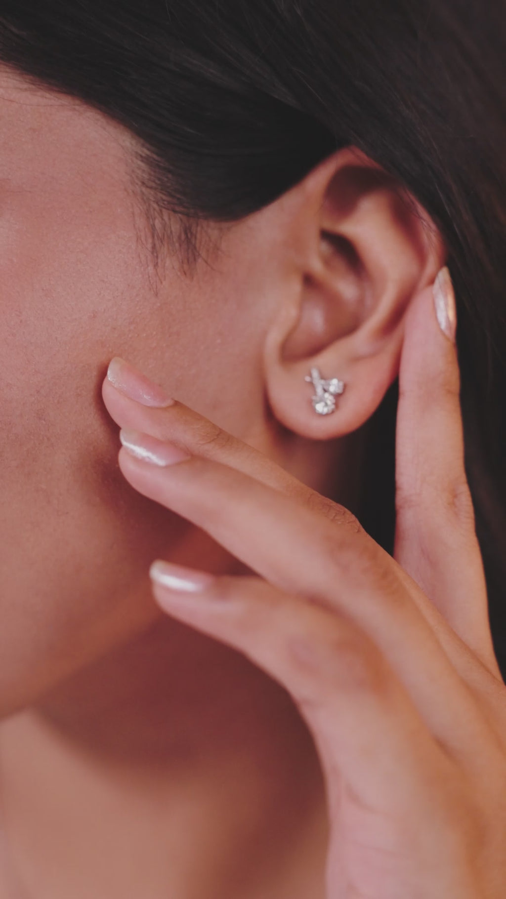 Cherry Sparkle Stud Earrings
